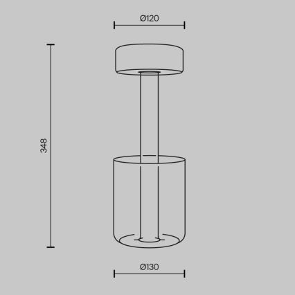 Maytoni MOD229TL-L3B3K1 - Candeeiro de mesa portátil regulável LED 3W/5V preto/transparente
