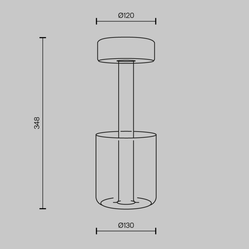 Maytoni MOD229TL-L3B3K1 - Candeeiro de mesa portátil regulável LED 3W/5V preto/transparente