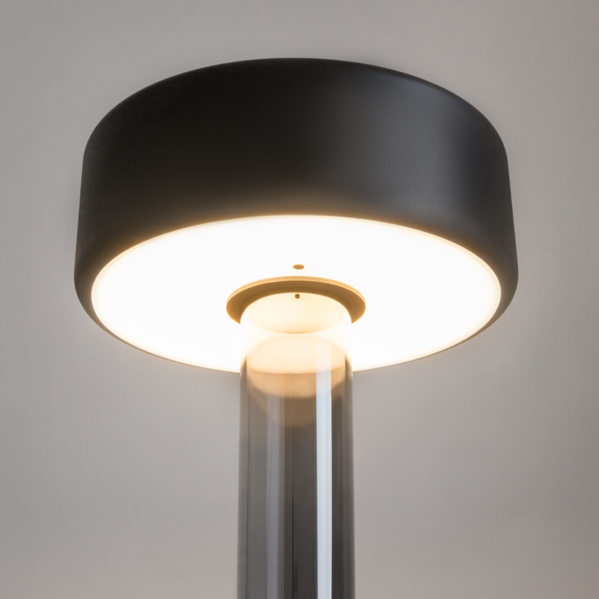 Maytoni MOD229TL-L3B3K3 - Candeeiro de mesa portátil regulável LED 3W/5V preto/cinzento