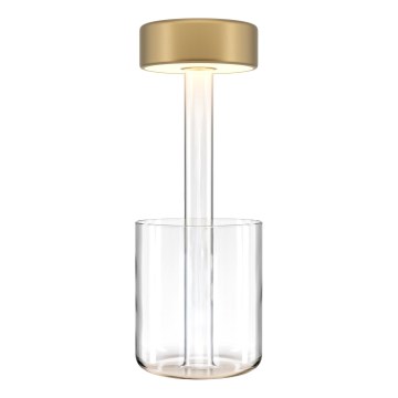 Maytoni MOD229TL-L3G3K1 - Candeeiro de mesa portátil regulável LED 3W/5V dourado/transparente
