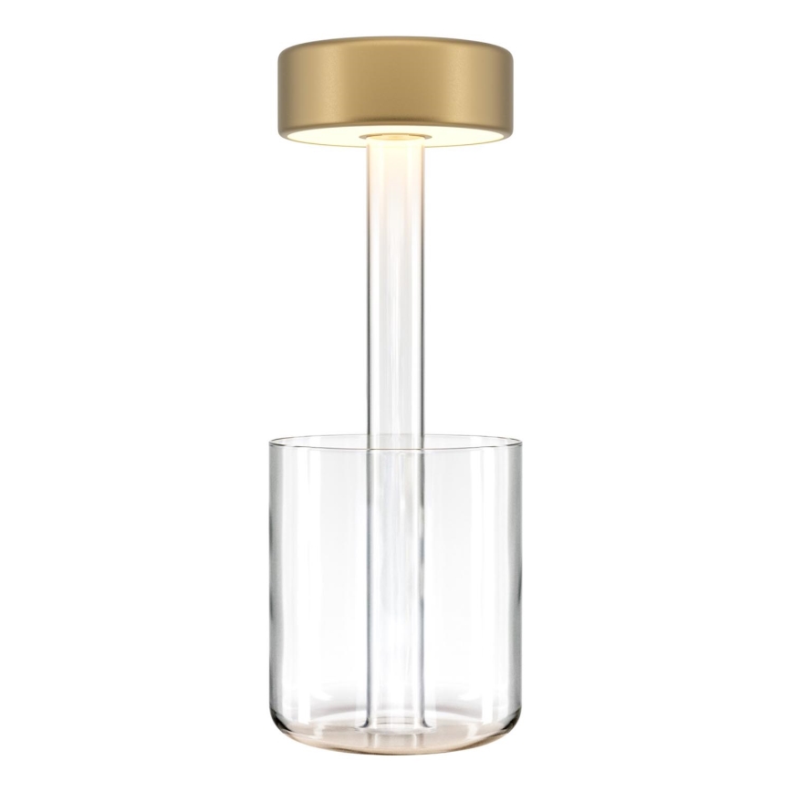Maytoni MOD229TL-L3G3K1 - Candeeiro de mesa portátil regulável LED 3W/5V dourado/transparente