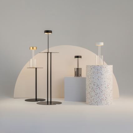 Maytoni MOD229TL-L3G3K1 - Candeeiro de mesa portátil regulável LED 3W/5V dourado/transparente