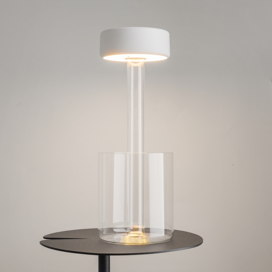 Maytoni MOD229TL-L3W3K1 - LED Regulação recarregável portátil candeeiro de mesa LED/3W/5V 2200-4000K branco/transparente