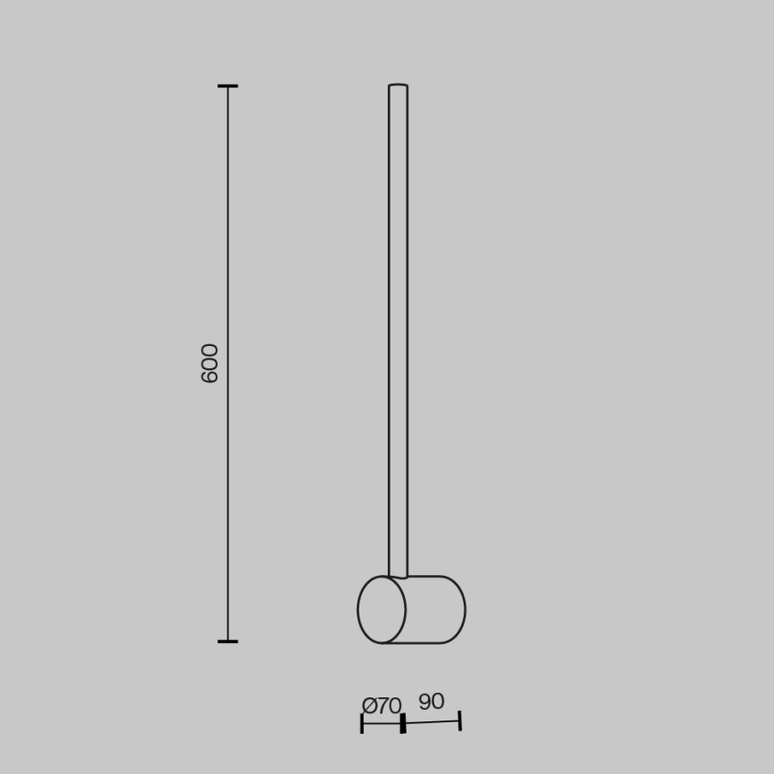 Maytoni MOD237WL-L6BS3K - Iluminação de parede LED LIGHT STICK LED/7W/230V 3000K dourado
