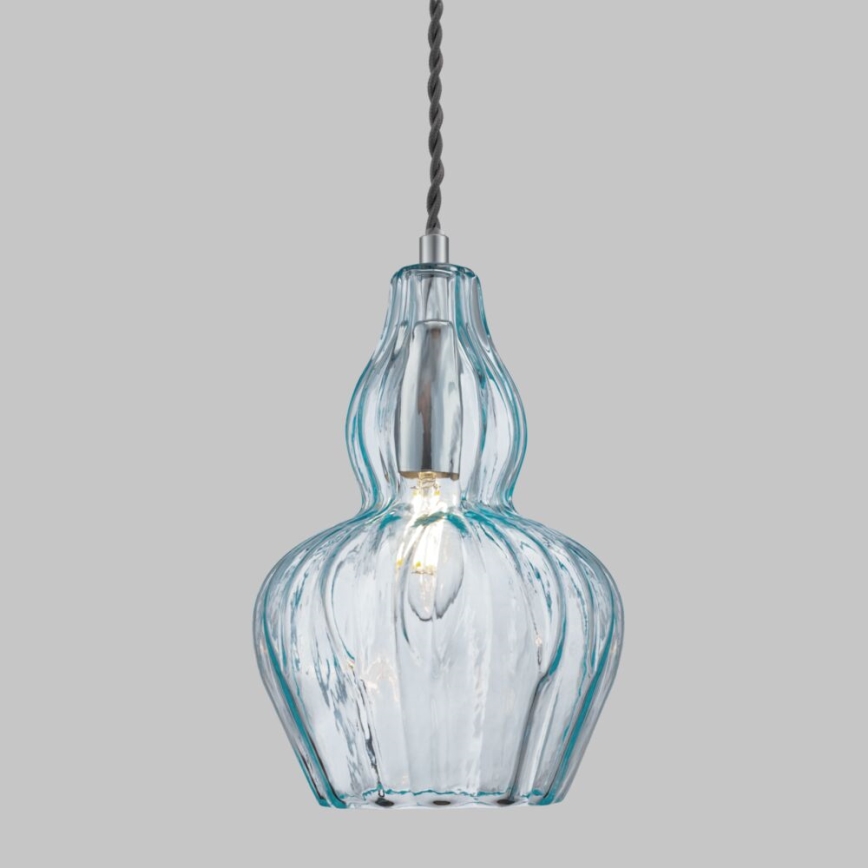 Maytoni MOD238-PL-01-BL - Candeeiro suspenso EUSTOMA 1xE14/40W/230V azul