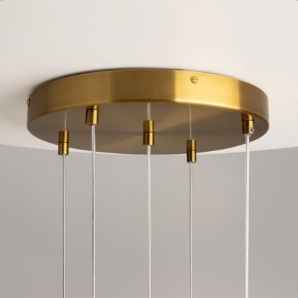 Maytoni MOD254PL-05BS - Candeeiro suspenso FROZEN 5xG4/28W/230V latão