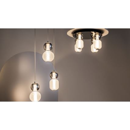 Maytoni MOD273CL-L60CH3K - Iluminação de teto LED DROP 4xLED/15W/230V diâmetro 43 cm cromado brilhante