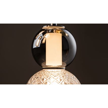 Maytoni MOD273CL-L60CH3K - Iluminação de teto LED DROP 4xLED/15W/230V diâmetro 43 cm cromado brilhante