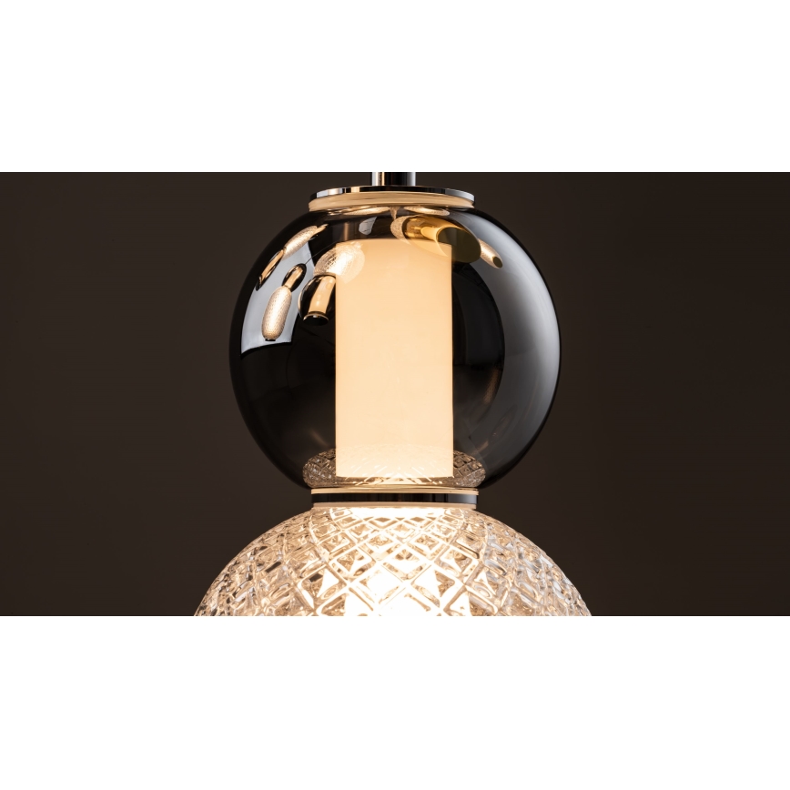 Maytoni MOD273CL-L60CH3K - Iluminação de teto LED DROP 4xLED/15W/230V diâmetro 43 cm cromado brilhante