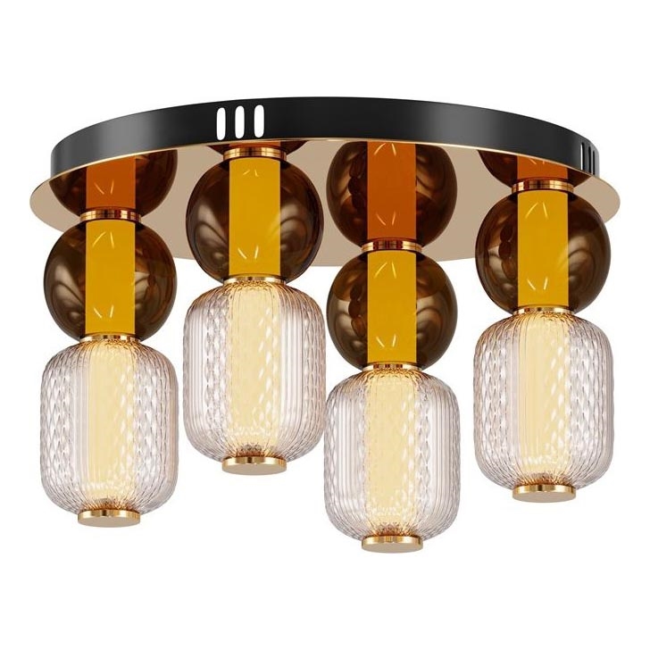 Maytoni MOD273CL-L60G3K - Iluminação de teto LED DROP 4xLED/15W/230V diâmetro 43 cm dourado