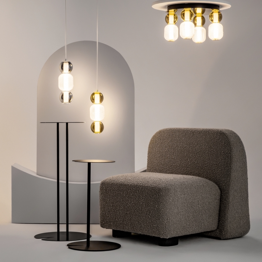 Maytoni MOD273CL-L60G3K - Iluminação de teto LED DROP 4xLED/15W/230V diâmetro 43 cm dourado