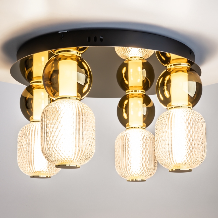 Maytoni MOD273CL-L60G3K - Iluminação de teto LED DROP 4xLED/15W/230V diâmetro 43 cm dourado