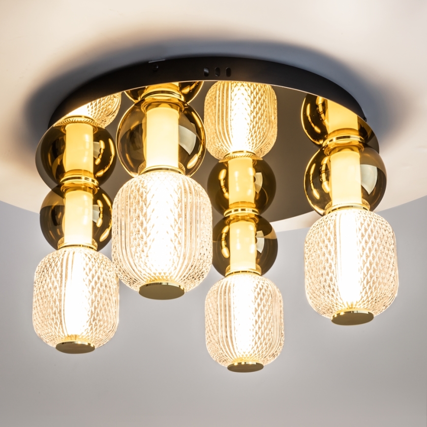 Maytoni MOD273CL-L60G3K - Iluminação de teto LED DROP 4xLED/15W/230V diâmetro 43 cm dourado