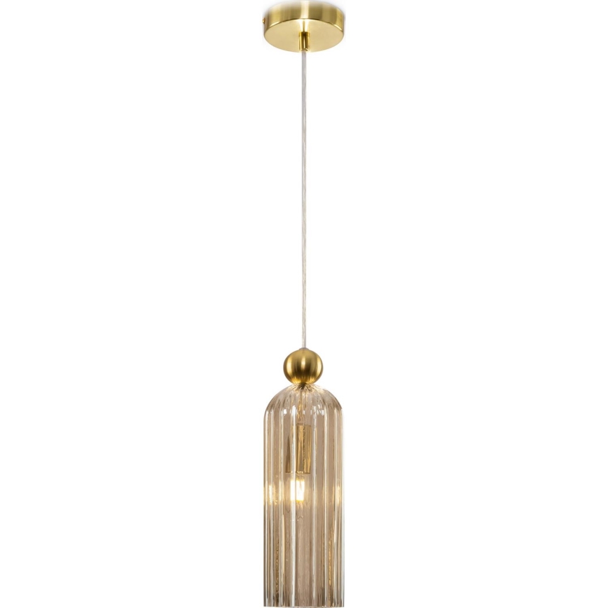 Maytoni MOD302PL-01CG - Candeeiro suspenso ANTIC 1xE14/40W/230V dourado/bege