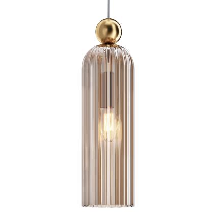 Maytoni MOD302PL-01CG - Candeeiro suspenso ANTIC 1xE14/40W/230V dourado/bege