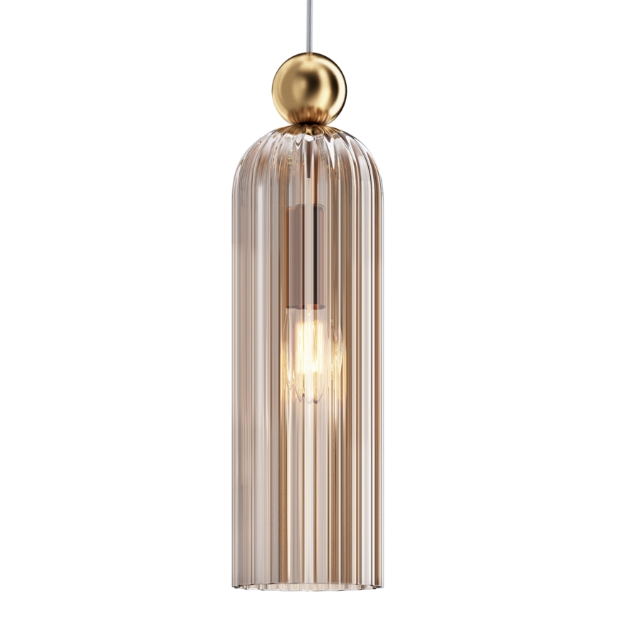 Maytoni MOD302PL-01CG - Candeeiro suspenso ANTIC 1xE14/40W/230V dourado/bege