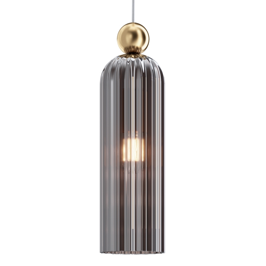 Maytoni MOD302PL-01GR - Candeeiro suspenso ANTIC 1xE14/40W/230V dourado/cinzento