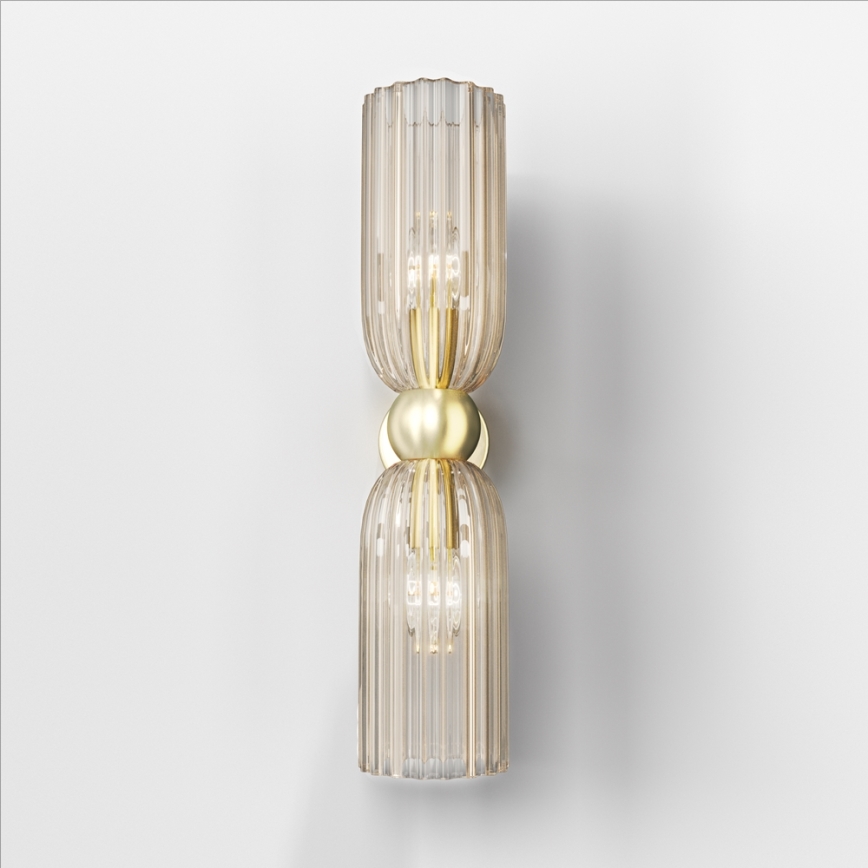 Maytoni MOD302WL-02CG - Iluminação de parede ANTIC 2xE14/40W/230V dourada/bege