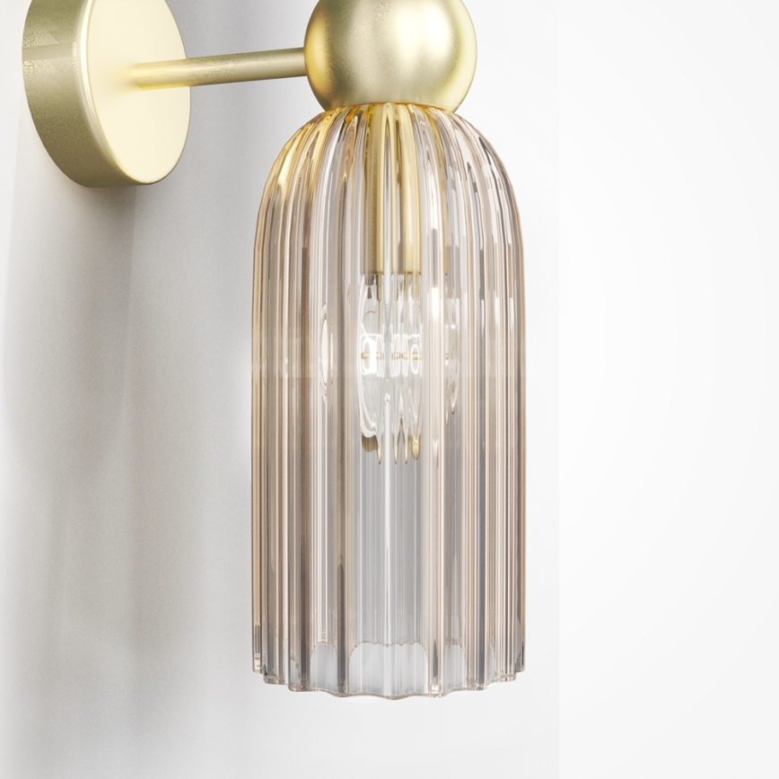 Maytoni MOD302WL-02CG - Iluminação de parede ANTIC 2xE14/40W/230V dourada/bege
