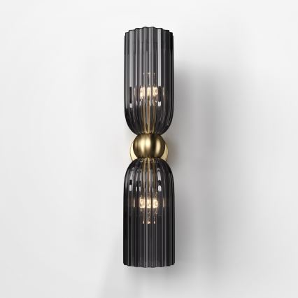 Maytoni MOD302WL-02GR - Iluminação de parede ANTIC 2xE14/40W/230V dourada/cinzento