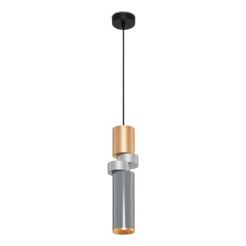 Maytoni MOD303PL-01CFL3 - Candeeiro suspenso PALETTE 1xGU10/40W/230V dourado/cinzento