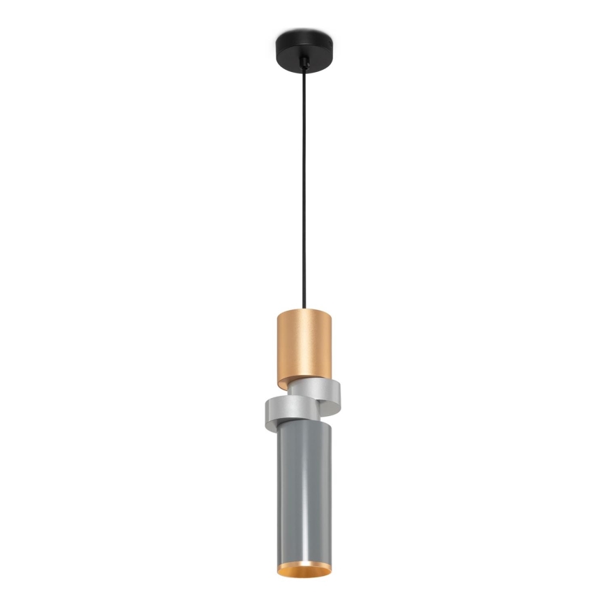 Maytoni MOD303PL-01CFL3 - Candeeiro suspenso PALETTE 1xGU10/40W/230V dourado/cinzento