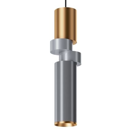 Maytoni MOD303PL-01CFL3 - Candeeiro suspenso PALETTE 1xGU10/40W/230V dourado/cinzento