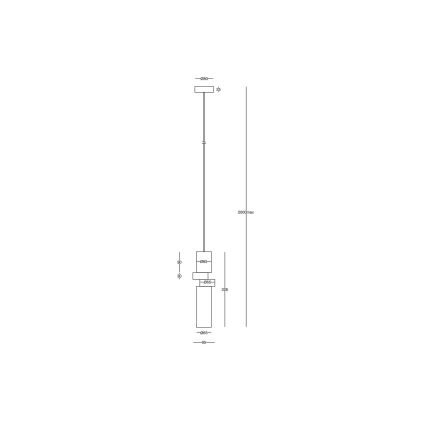 Maytoni MOD303PL-01CFL3 - Candeeiro suspenso PALETTE 1xGU10/40W/230V dourado/cinzento