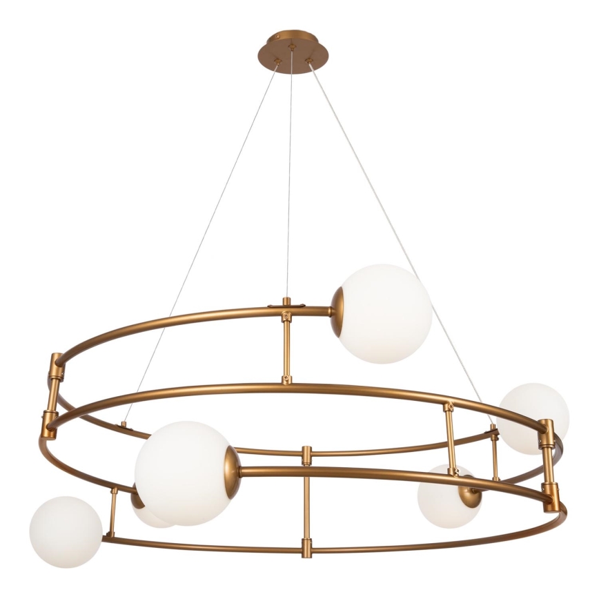 Maytoni MOD317PL-06G - Candeeiro suspenso BALANCE 6xG9/40W/230V cobre