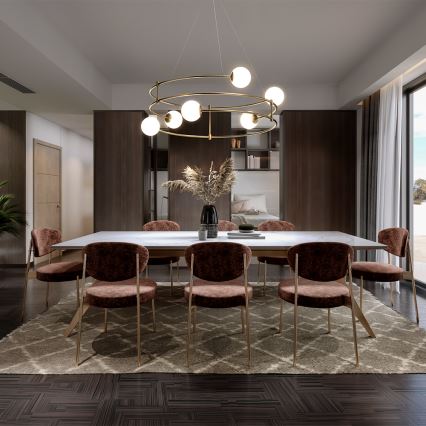 Maytoni MOD317PL-06G - Candeeiro suspenso BALANCE 6xG9/40W/230V cobre