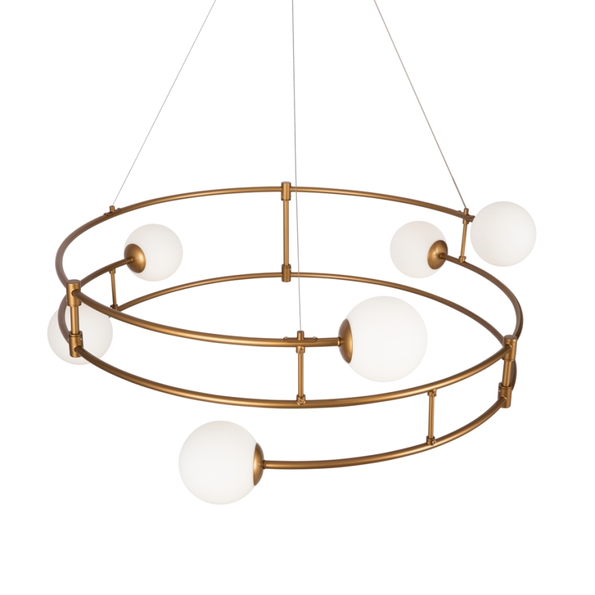 Maytoni MOD317PL-06G - Candeeiro suspenso BALANCE 6xG9/40W/230V cobre