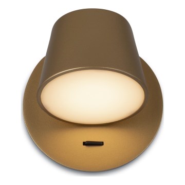 Maytoni MOD421WL-L6BS3K - Iluminação de parede LED PIXEL LED/7W/230V 3000K dourado