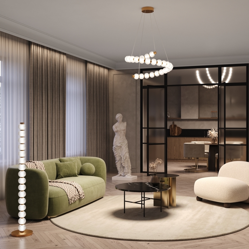 Maytoni MOD555PL-L35G3K - Candeeiro suspenso LED AMULET LED/40W/230V 3000K dourado