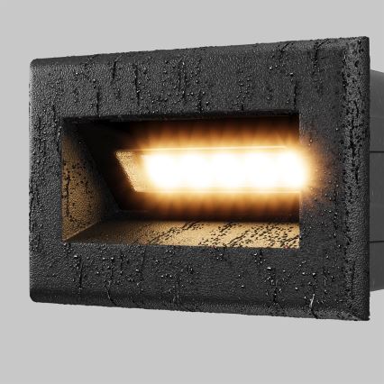 Maytoni O045SL-L3B3K - Iluminação incorporada exterior LED BOSCA LED/3W/230V 3000K IP65 preto