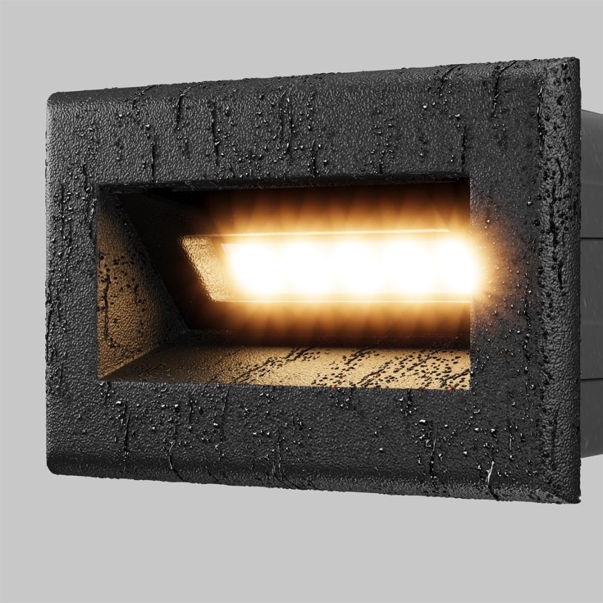 Maytoni O045SL-L3B3K - Iluminação incorporada exterior LED BOSCA LED/3W/230V 3000K IP65 preto