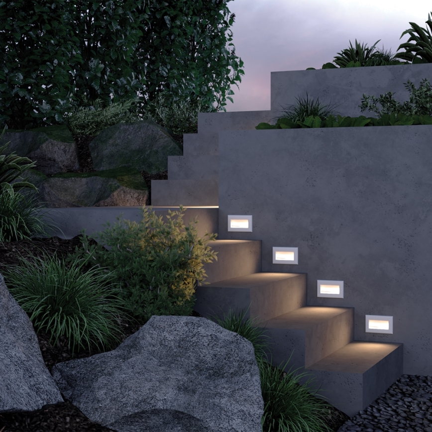 Maytoni O045SL-L3W3K - Iluminação incorporada exterior LED BOSCA LED/3W/230V 3000K IP65 branco