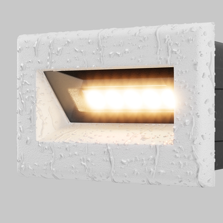 Maytoni O045SL-L3W3K - Iluminação incorporada exterior LED BOSCA LED/3W/230V 3000K IP65 branco