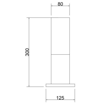Maytoni O418FL-01B - Candeeiro exterior WILLIS 1xE27/60W/230V 30 cm IP54 preto