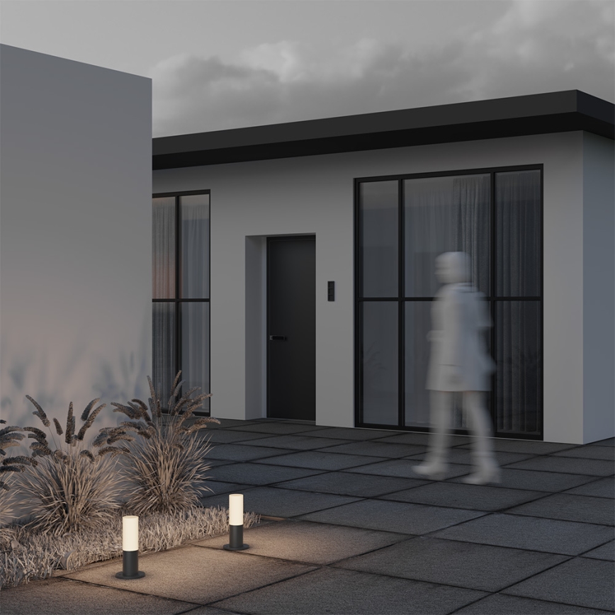Maytoni O418FL-01GR - Candeeiro exterior WILLIS 1xE27/60W/230V 30 cm IP54 antracite
