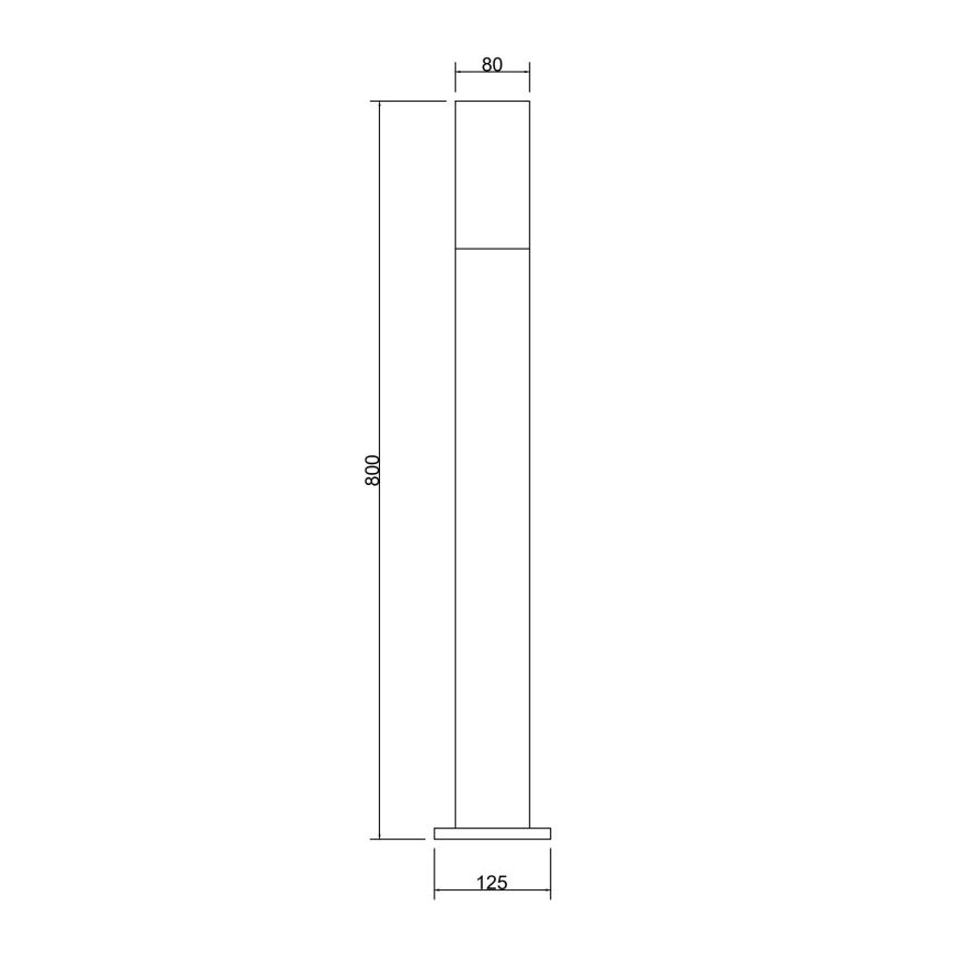 Maytoni O418FL-01GR1 - Candeeiro exterior WILLIS 1xE27/60W/230V 80 cm IP54 antracite