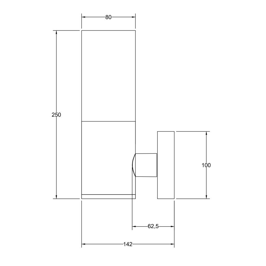 Maytoni O418WL-01B - Iluminação de parede exterior WILLIS 1xE27/60W/230V IP54 preto