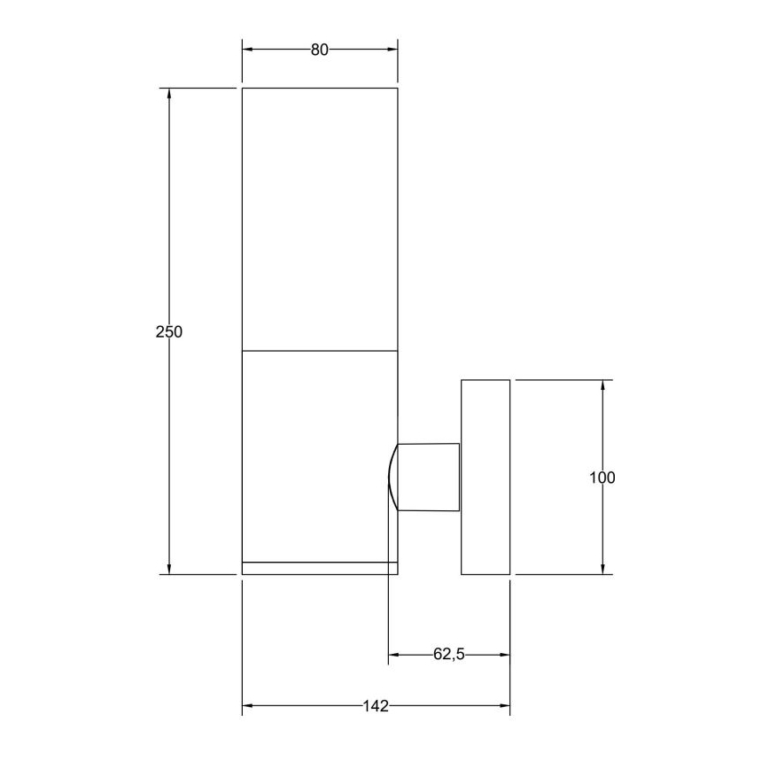 Maytoni O418WL-01GR - Iluminação de parede exterior WILLIS 1xE27/60W/230V IP54 antracite