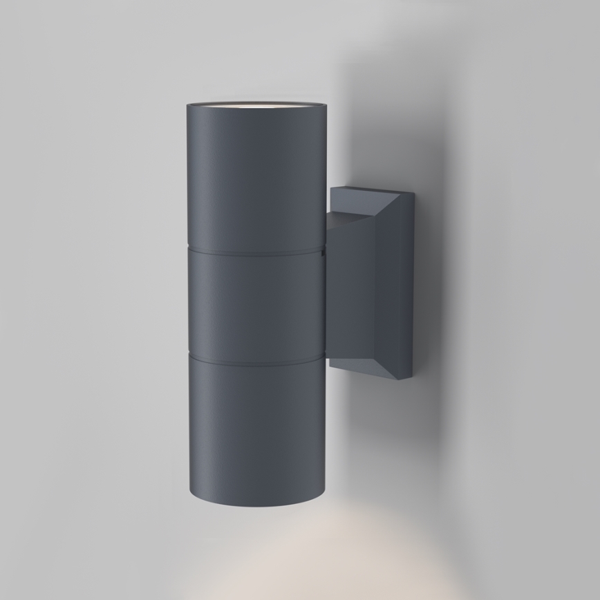 Maytoni O574WL-02GR - Iluminação de parede exterior BOWERY 2xGU10/50W/230V IP54 antracite