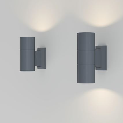 Maytoni O574WL-02GR - Iluminação de parede exterior BOWERY 2xGU10/50W/230V IP54 antracite