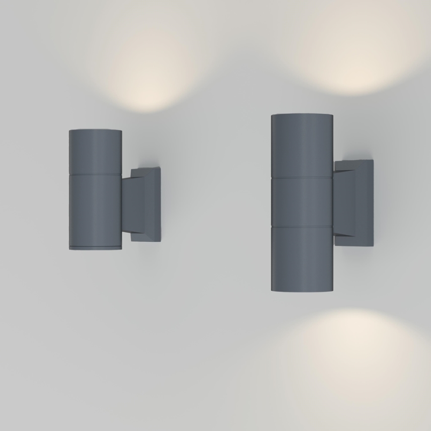 Maytoni O574WL-02GR - Iluminação de parede exterior BOWERY 2xGU10/50W/230V IP54 antracite