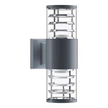 Maytoni O576WL-02GR - Iluminação de parede exterior BRONX 2xE27/60W/230V IP54 antracite