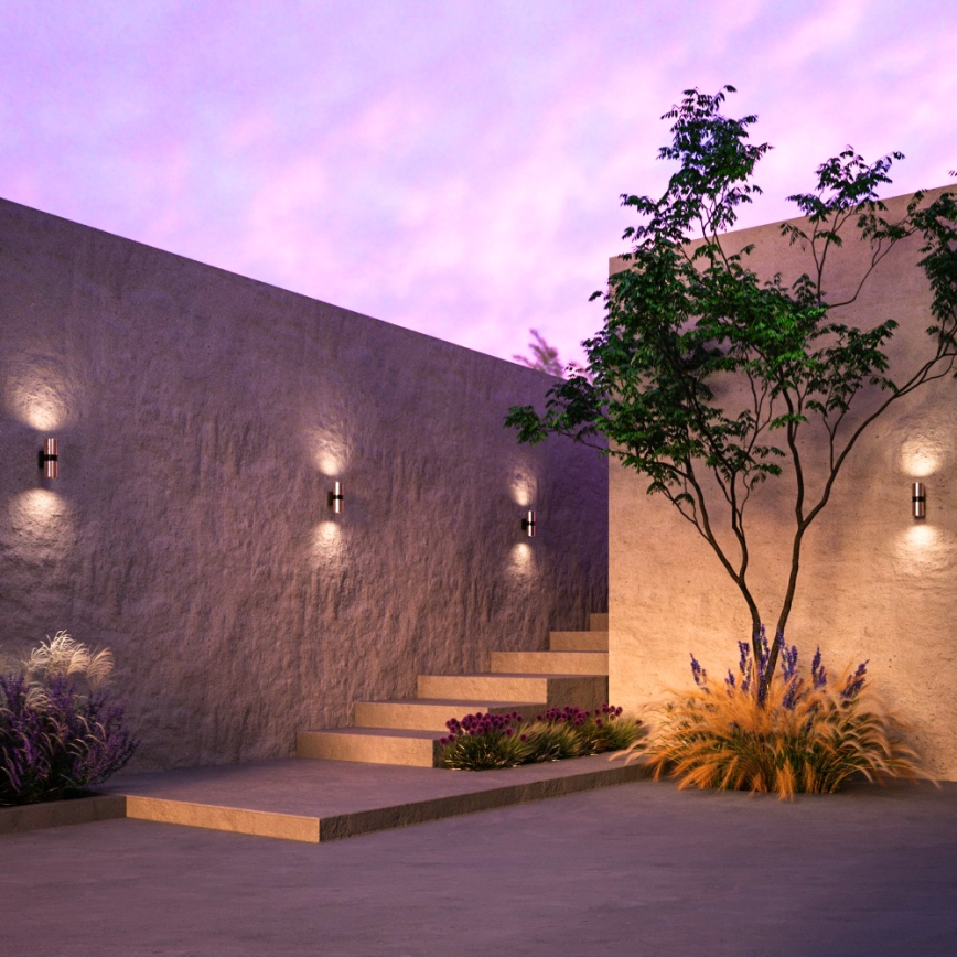 Maytoni O582WL-02BS - Iluminação de parede exterior BOWERY 2xGU10/50W/230V IP54 latão