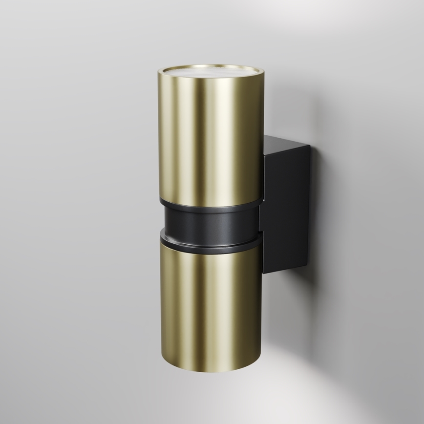 Maytoni O582WL-02BS - Iluminação de parede exterior BOWERY 2xGU10/50W/230V IP54 latão