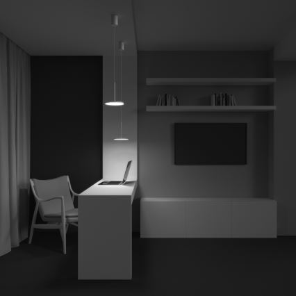 Maytoni P076PL-L12W3K-W - Candeeiro suspenso LED PLATO LED/12W/230V 3000K branco
