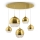 Maytoni P140-PL-170-5-G - Candelabro suspenso FERMI 5xE27/60W/230V dourada
